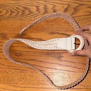 Banana Republic Braided Tan and Cream Women's Belt